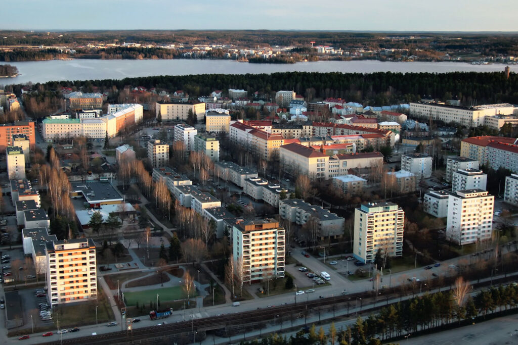 Ilmakuva Tampereesta.